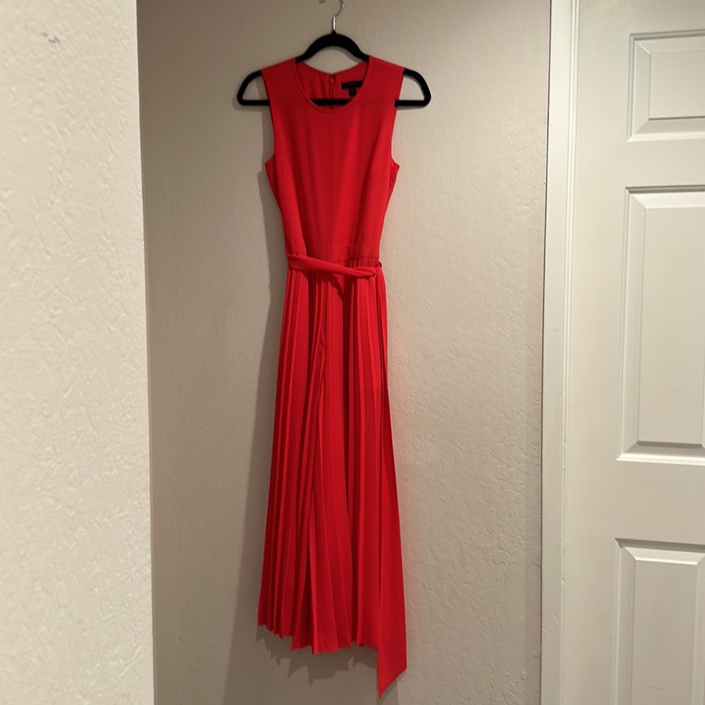 J Crew crimson color pleated jumpsuit/dress